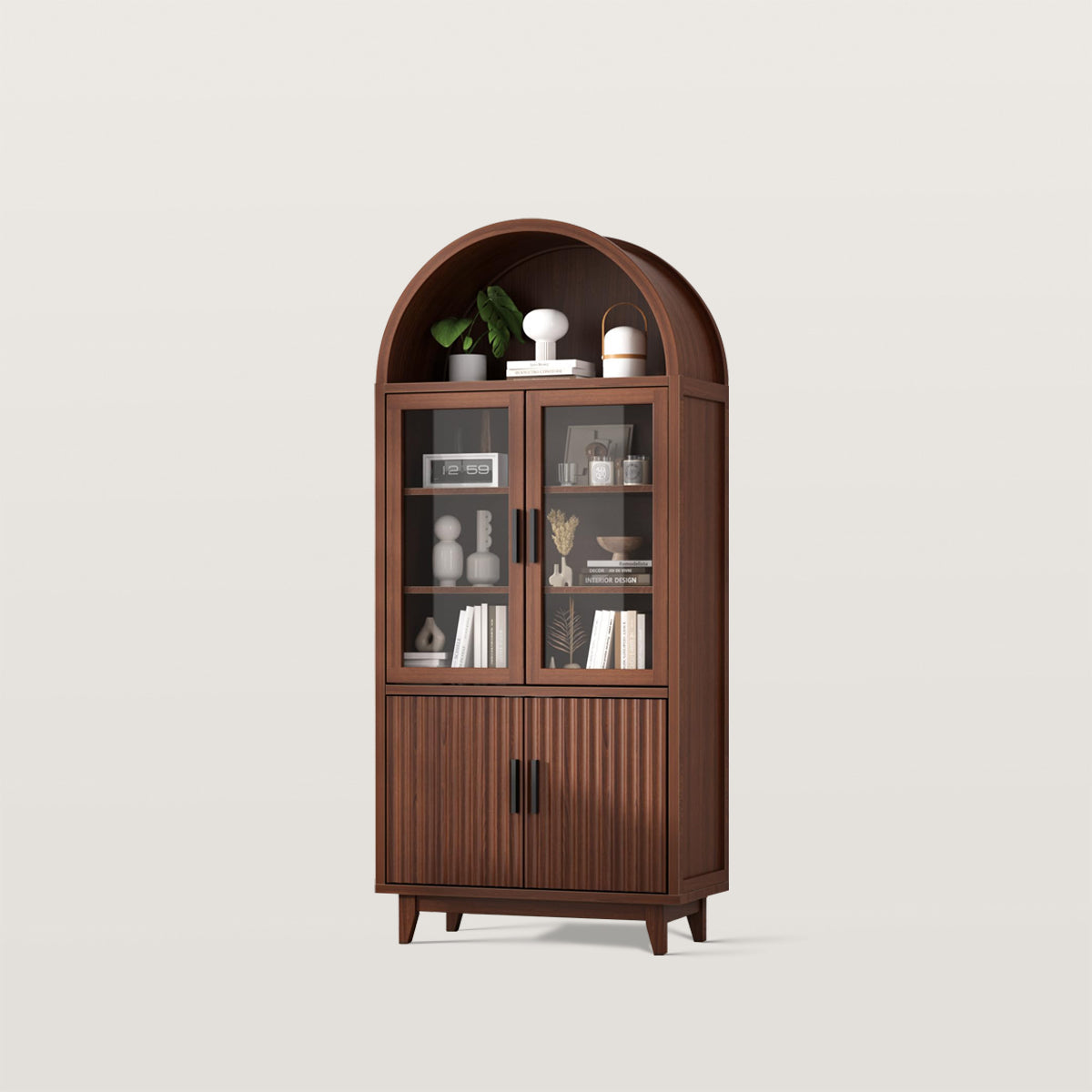 70.8 Tall Arched Storage Cabinet with Adjustable Shelves