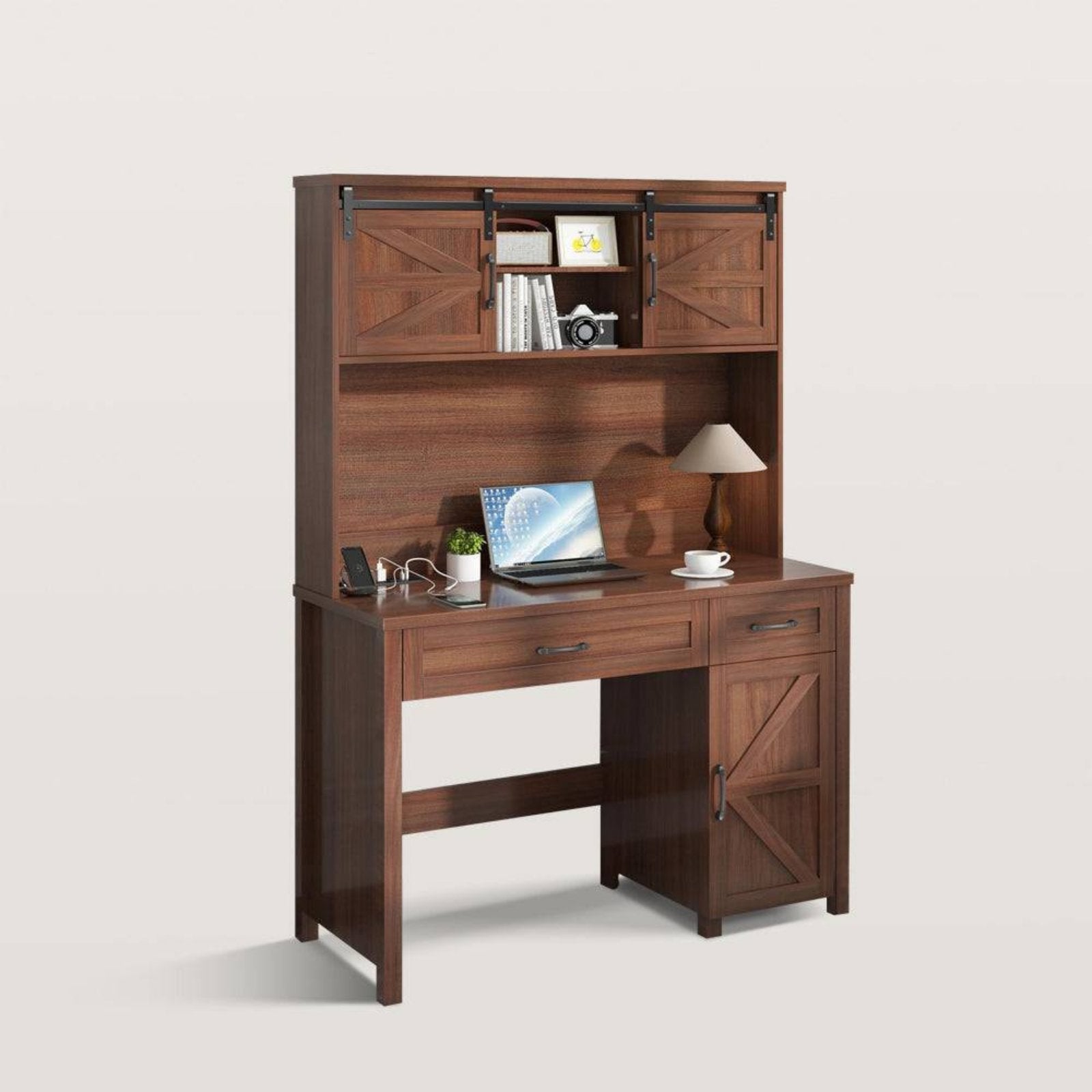 47in Farmhouse Executive Computer Desk