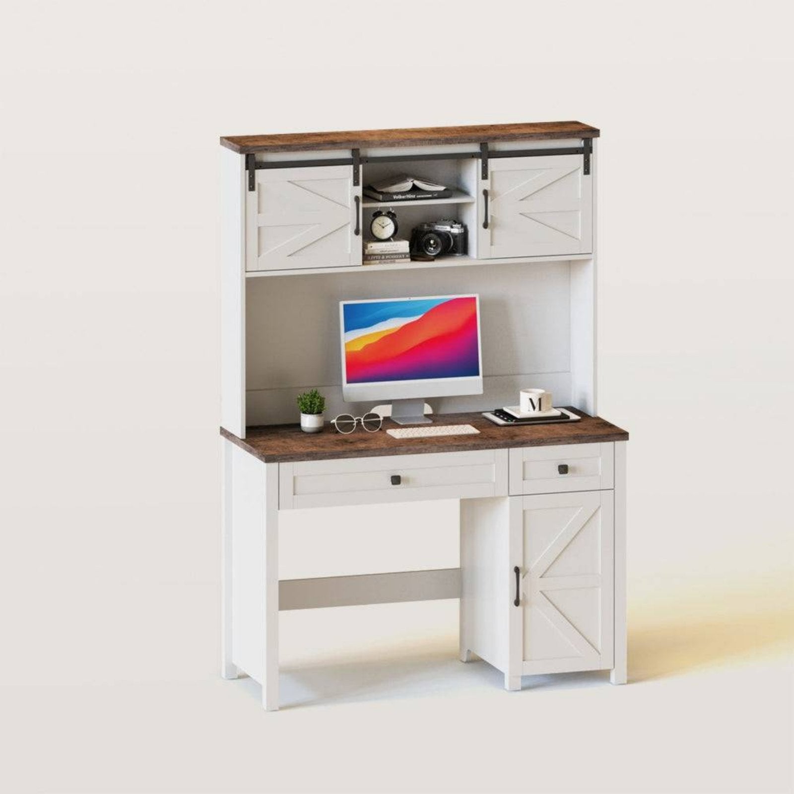 47in Farmhouse Executive Computer Desk