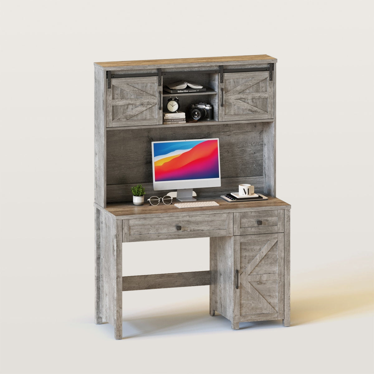 47in Farmhouse Executive Computer Desk