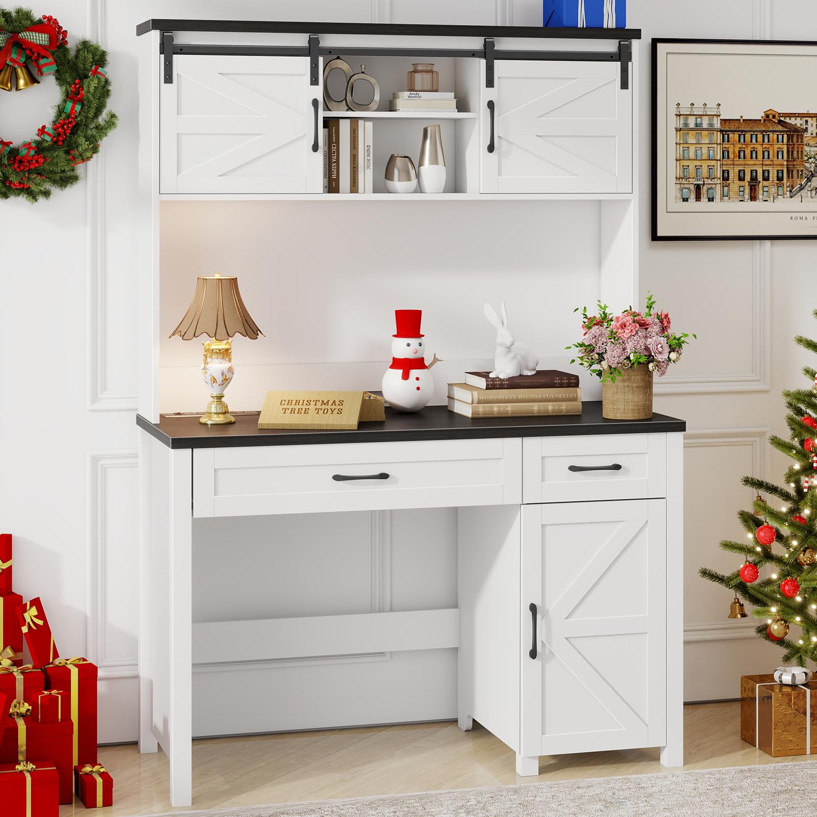 47in Farmhouse Executive Computer Desk