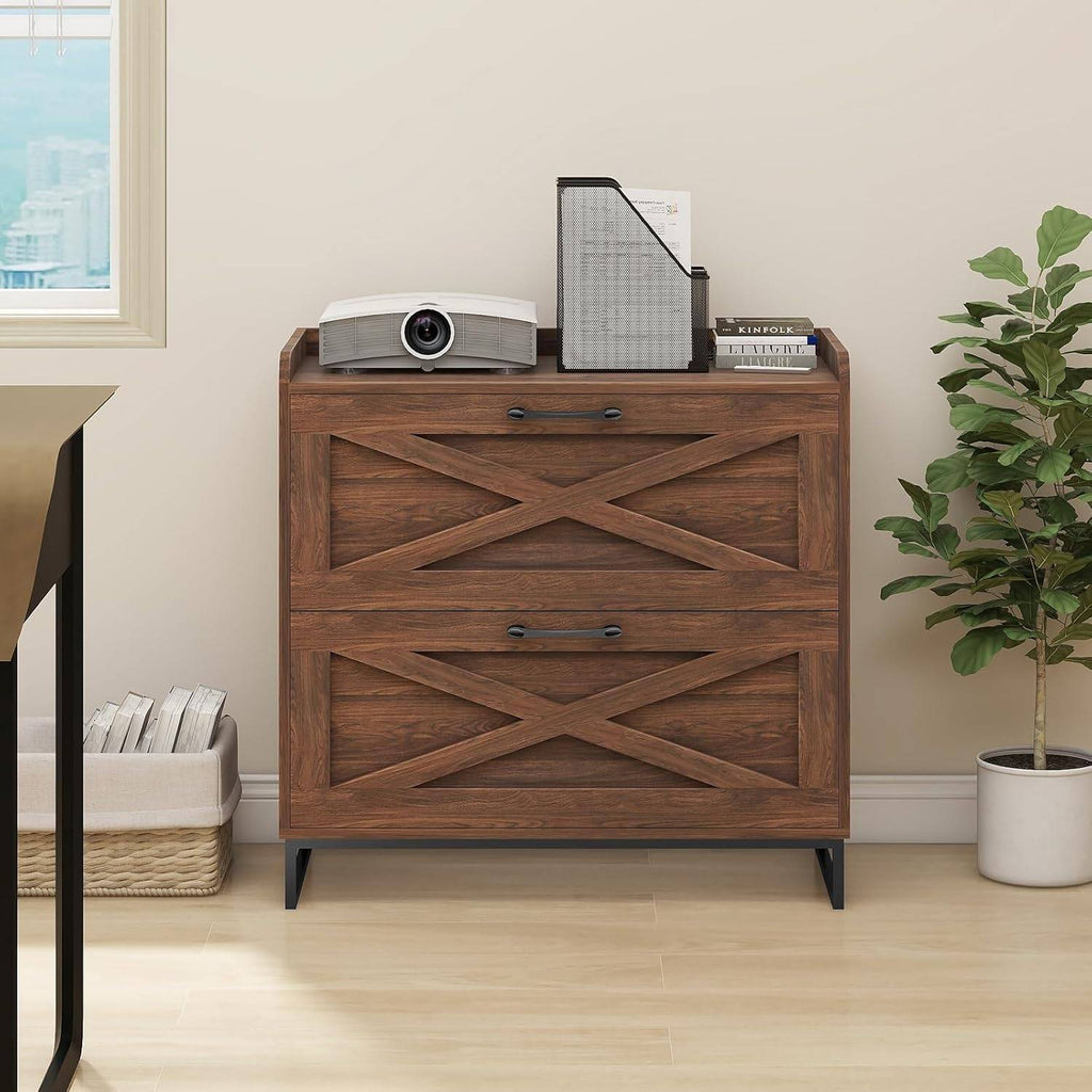 2 Drawers Lateral File Cabinet with Charging Station