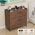 2 Drawers Lateral File Cabinet with Charging Station
